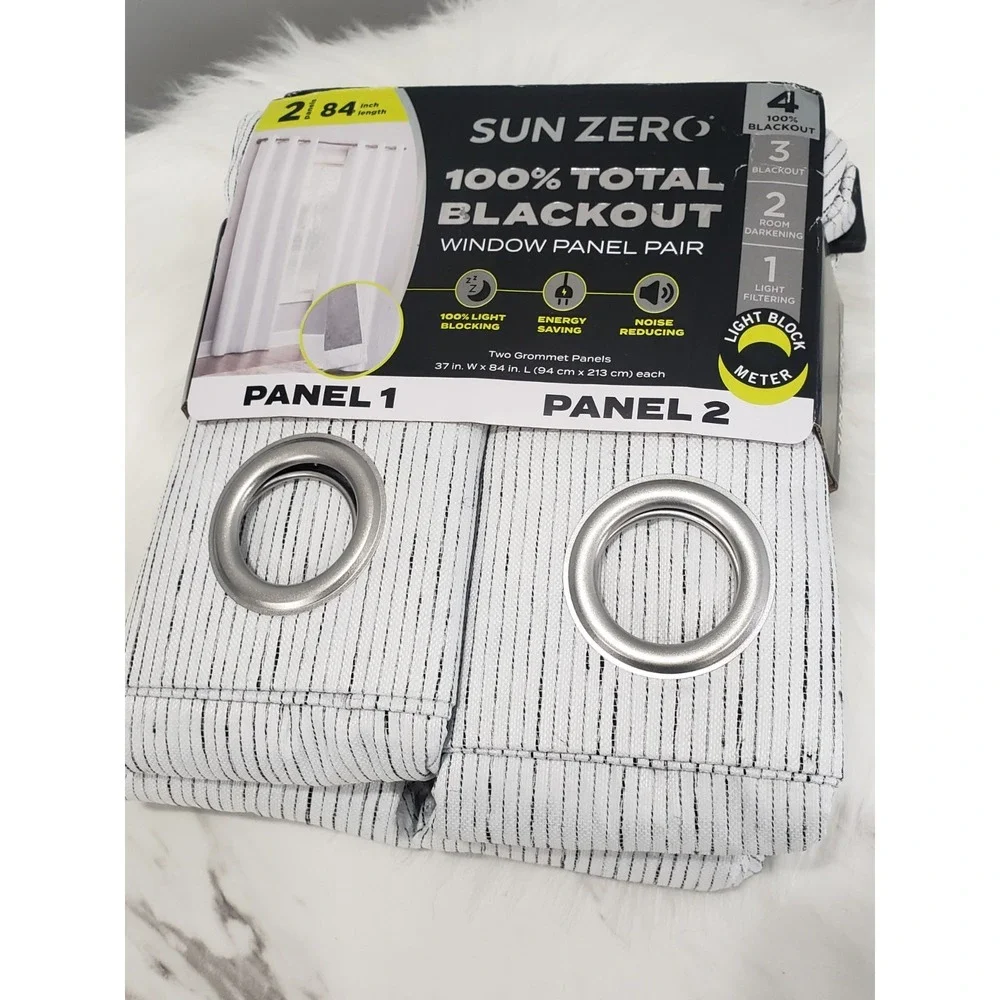 100% Total Blackout Window Curtain Panel Set 37